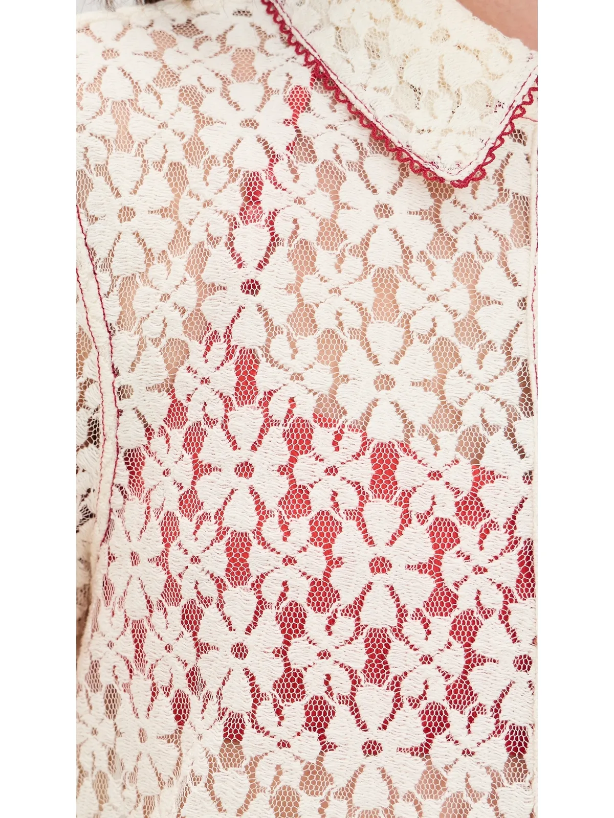 Free People マニー レース ボタンダウン シャツ - 画像6