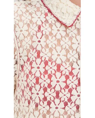 Free People マニー レース ボタンダウン シャツ - サムネイル6