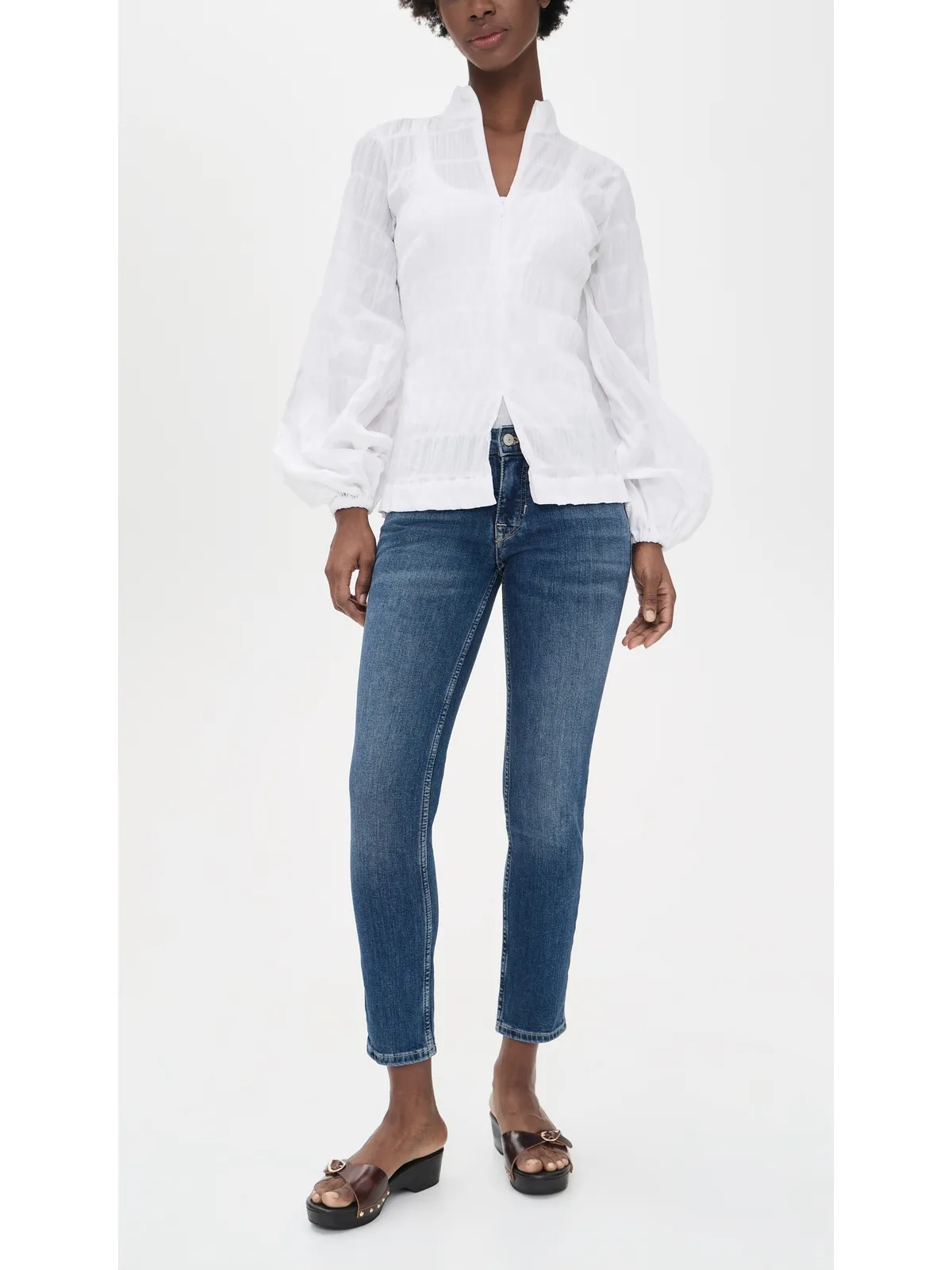 Free People Oracle Slim Straight Jeans Sky's the Limit - 画像5