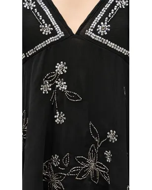 Free People ロビー ビーズ装飾トップ（ブラック） - サムネイル6