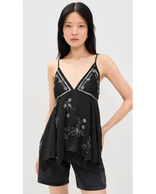 Free People ロビー ビーズ装飾トップ（ブラック） - サムネイル2