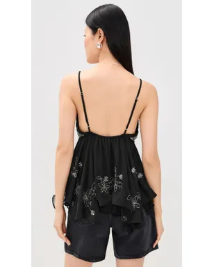 Free People ロビー ビーズ装飾トップ（ブラック） - サムネイル3