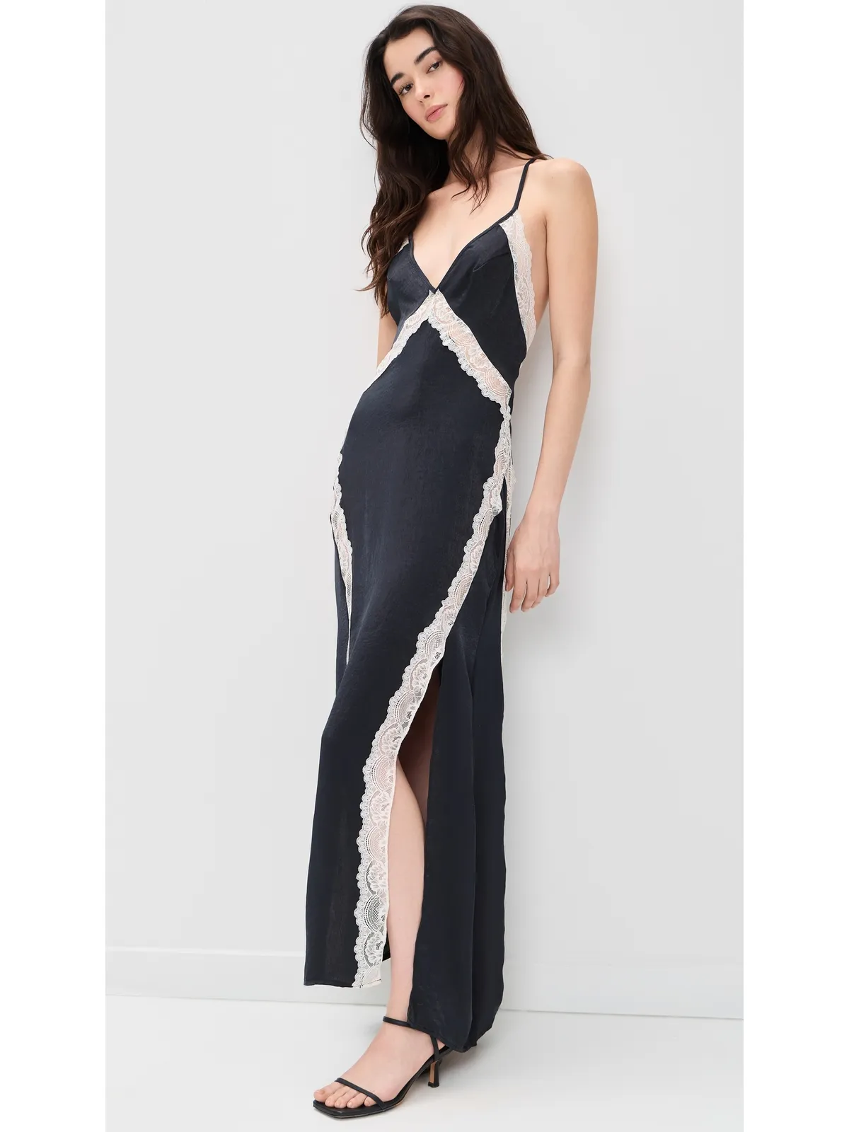 Free People Some Kind of Love マキシスリップ ブラックコンボ - 画像6