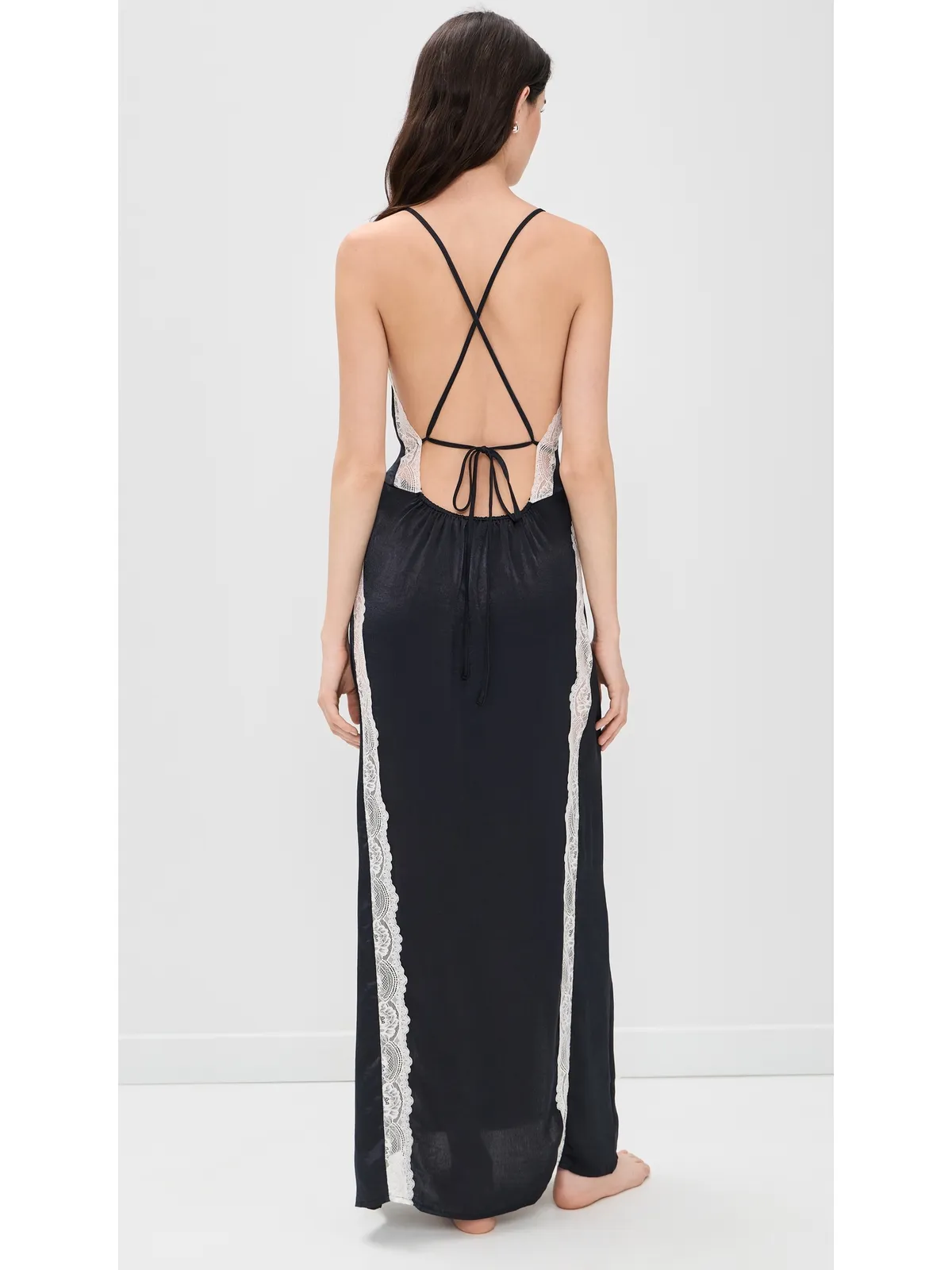 Free People Some Kind of Love マキシスリップ ブラックコンボ - 画像4