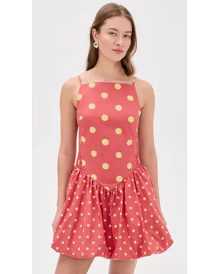 Free People Misty ミニドレス レッドコンボ - サムネイル2