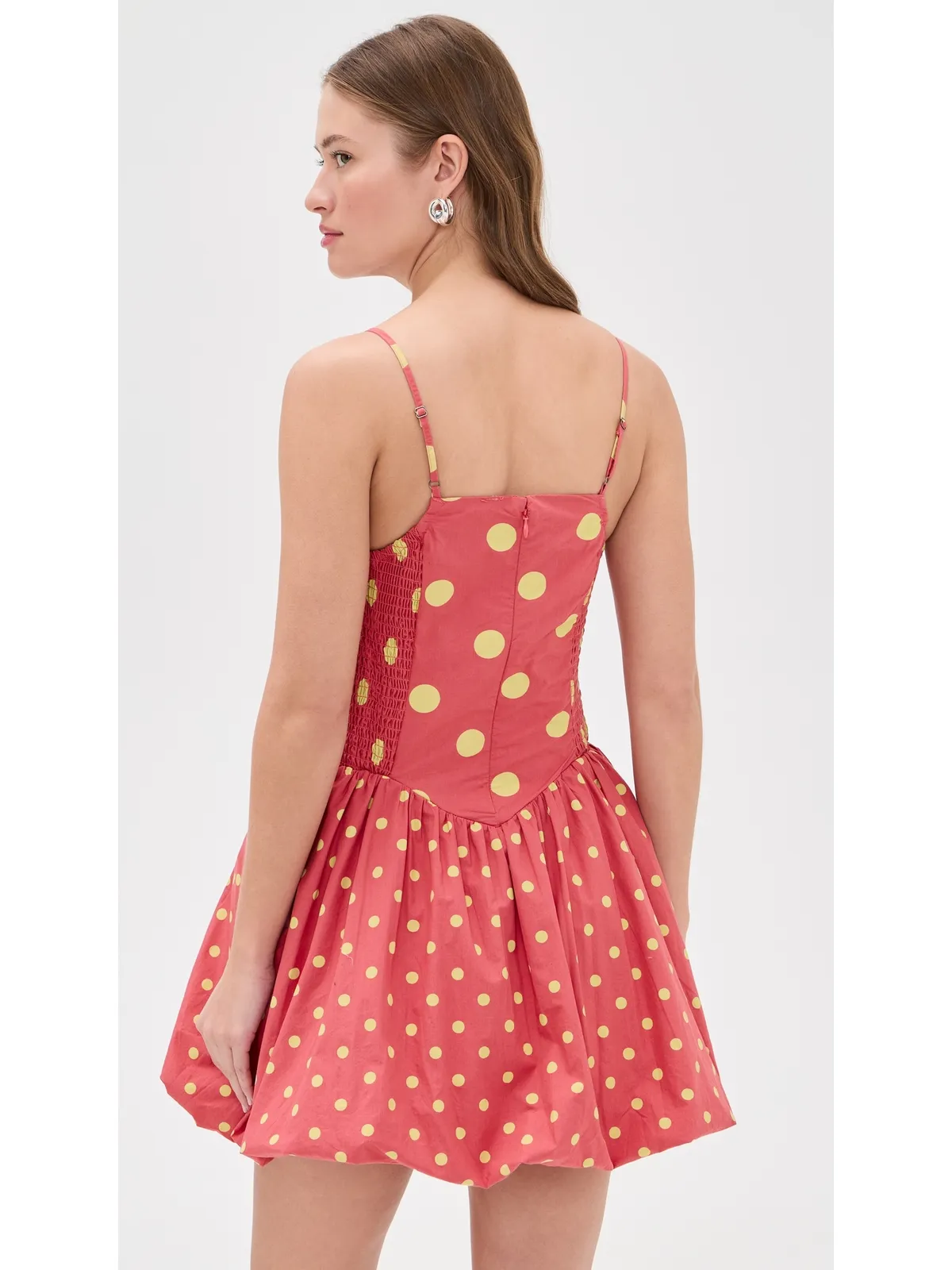 Free People Misty ミニドレス レッドコンボ - 画像3