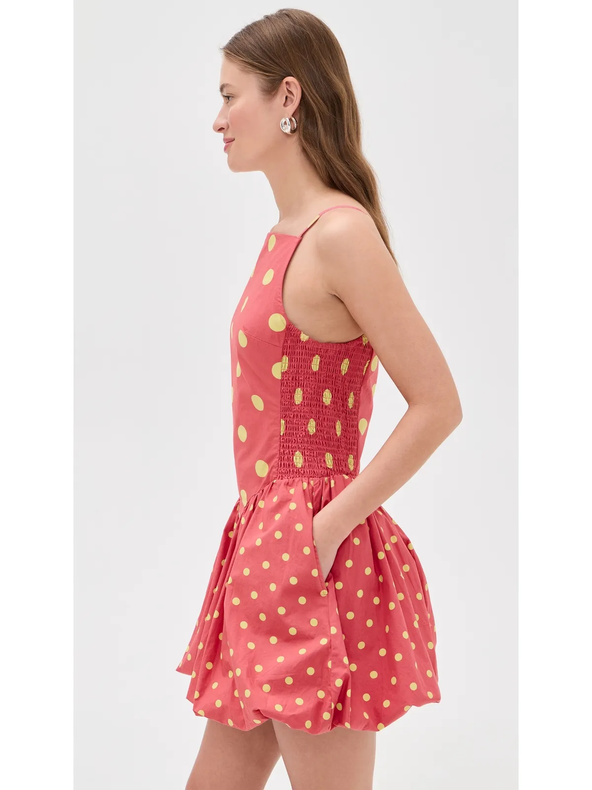 Free People Misty ミニドレス レッドコンボ - 画像4