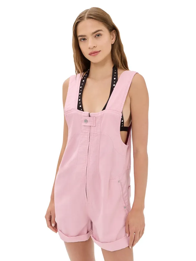 Free People Free People ジュード ショートオーバーオール ピンク パルフェの商品画像