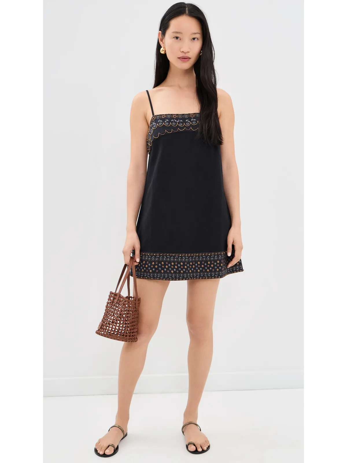 Free People Sunspell Mini Dress Black Combo - 画像5