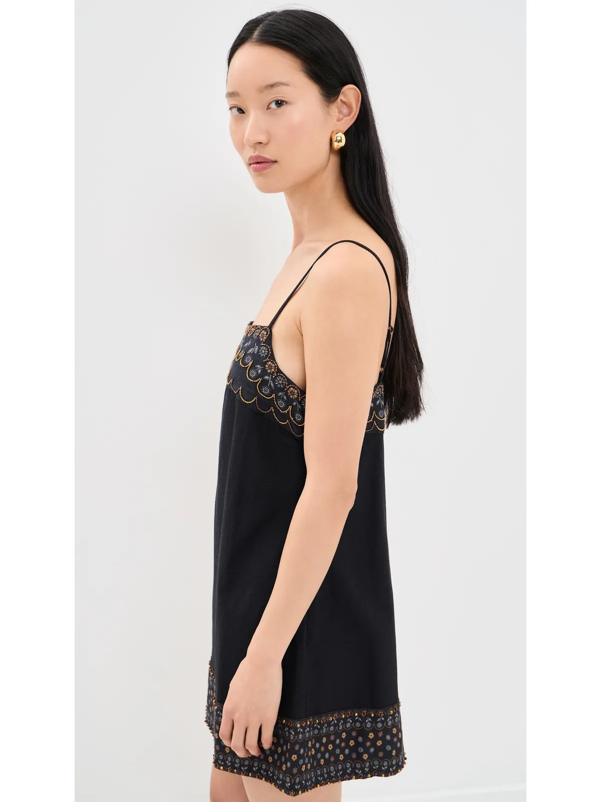 Free People Sunspell Mini Dress Black Combo - 画像4