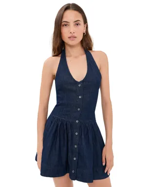 Free People クリーンブレイク デニム ミニドレス - サムネイル1