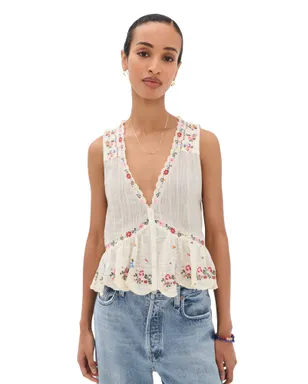 Free People Ellis ブラウス ティーコンボ - サムネイル1