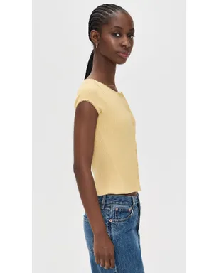 Free People Most Wanted Cardigan Yellow - サムネイル4