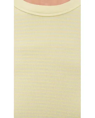 Free People ストライプ柄ソフトシームレスタンクトップ バターイエローコンボ - サムネイル6