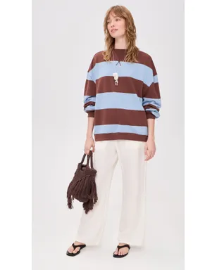 Free People クラシックストライプ プルオーバー ペリウィンクル コンボ - サムネイル5