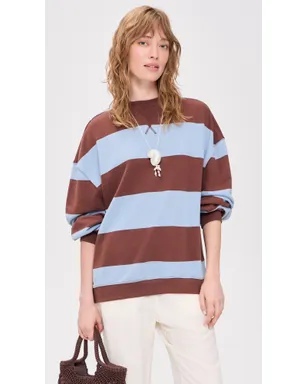 Free People クラシックストライプ プルオーバー ペリウィンクル コンボ - サムネイル2