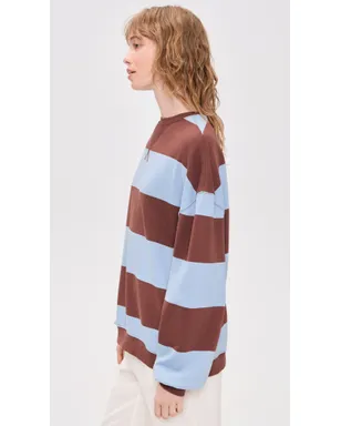 Free People クラシックストライプ プルオーバー ペリウィンクル コンボ - サムネイル4