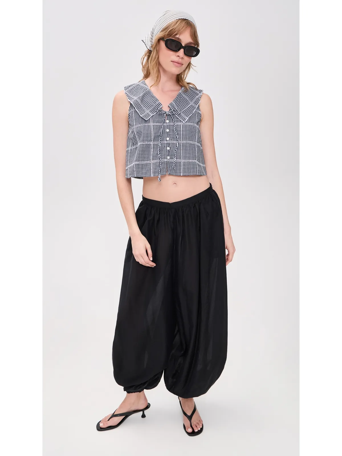 Free People Waiting For Me トップ ネイビーコンボ - 画像5