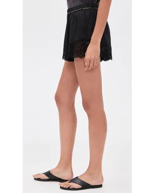 Free People ミートミー・イン・ザ・ミドル タップ サテンショーツ - サムネイル4