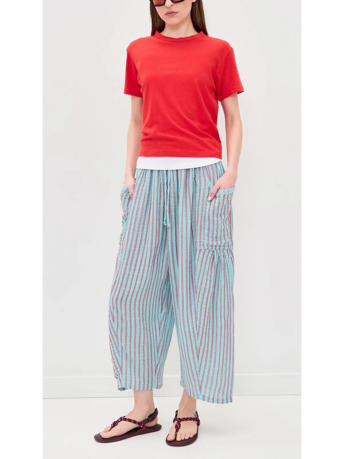 Free People ストライプ クイン パンツ - 画像5