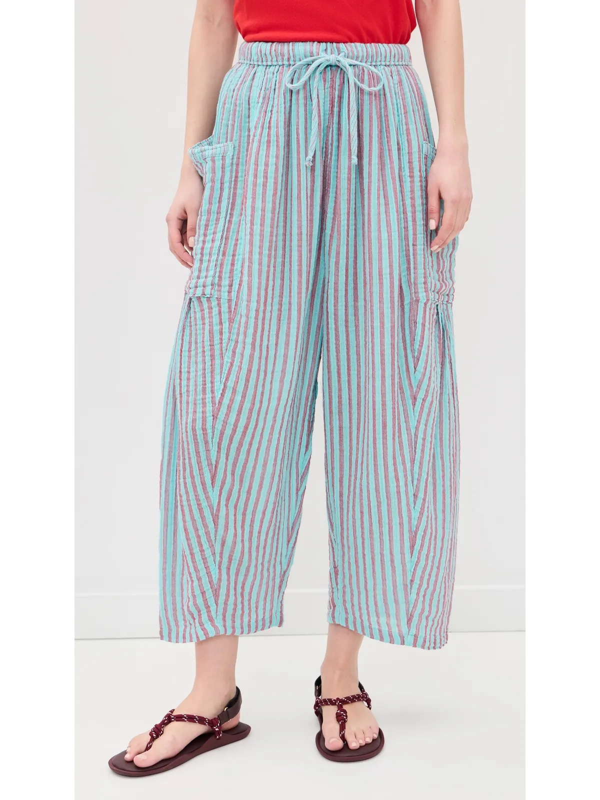 Free People ストライプ クイン パンツ - 画像2