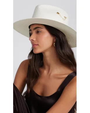 Freya Wanderer Packable Straw Hat White - サムネイル3