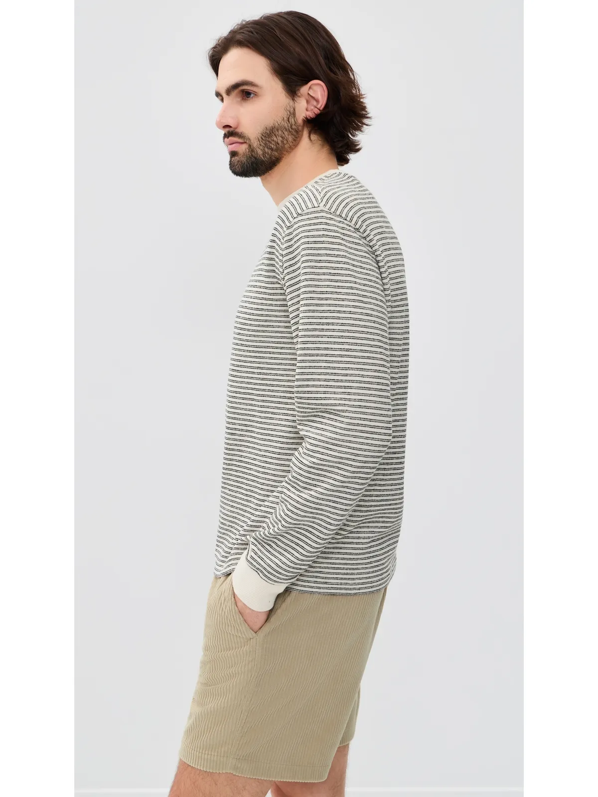 Fair Harbor サンダウン テリー クルーネック ネイタルストライプ - 画像4