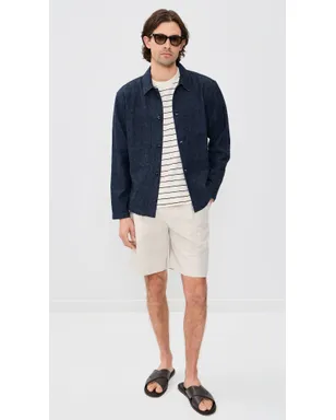 Knickerbocker Mafra デニム コットンとリネン オーバーシャツ インディゴ M - サムネイル5