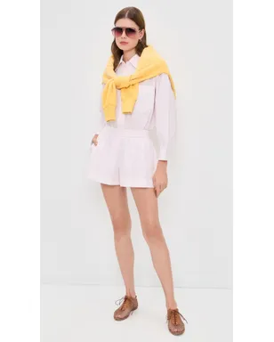 Suzie Kondi カッパ ボタンアップシャツ ブラッシュストライプ - サムネイル6