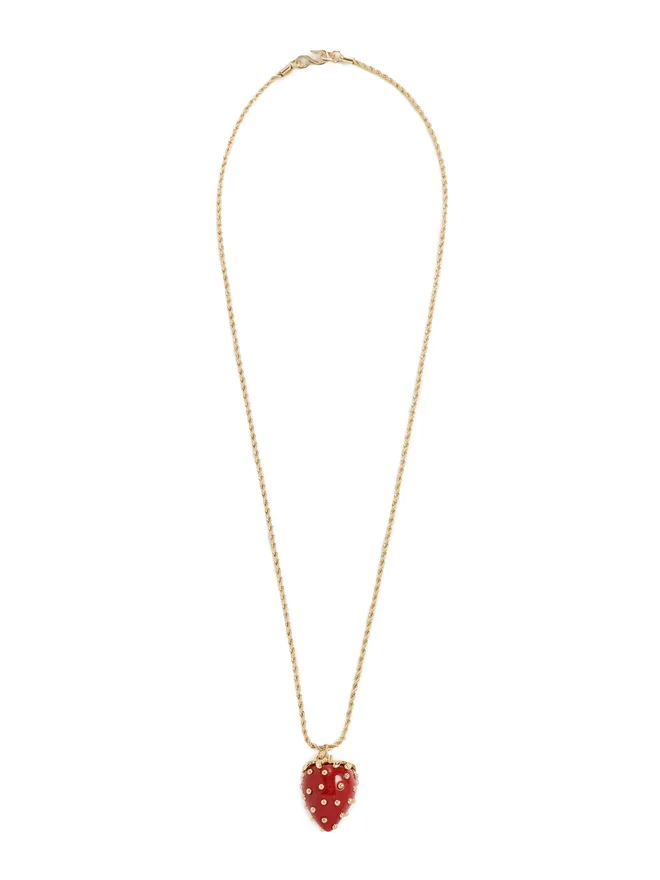 Kenneth Jay Lane Kenneth Jay Lane ストロベリーペンダントネックレスの商品画像