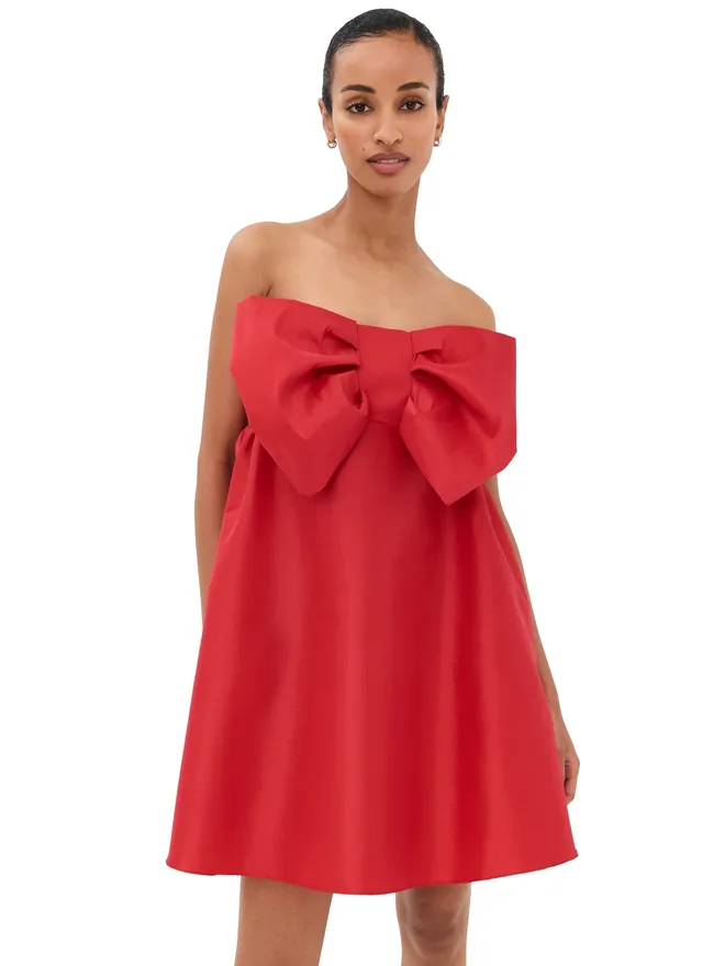 KIKA VARGAS Kika Vargas Tammy タフタ ドレス レッドの商品画像