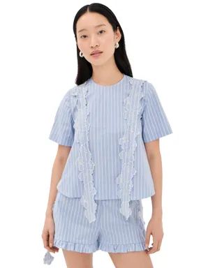 Kika Vargas Ronke Top Blue - サムネイル1