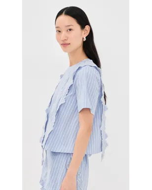 Kika Vargas Ronke Top Blue - サムネイル5