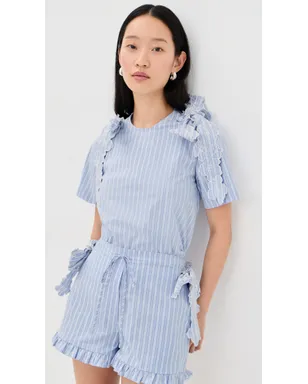 Kika Vargas Ronke Top Blue - サムネイル2
