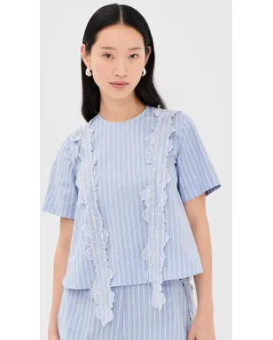 Kika Vargas Ronke Top Blue - サムネイル3