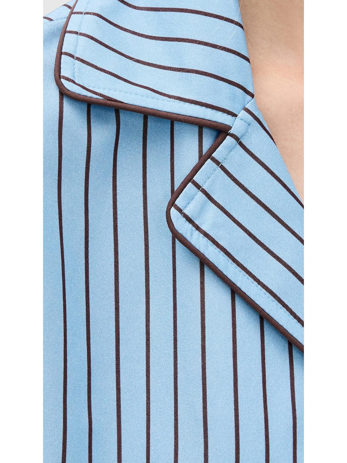 Hommey ショートスリーブスリープシャツ Ice Chocolate Stripes - 画像6