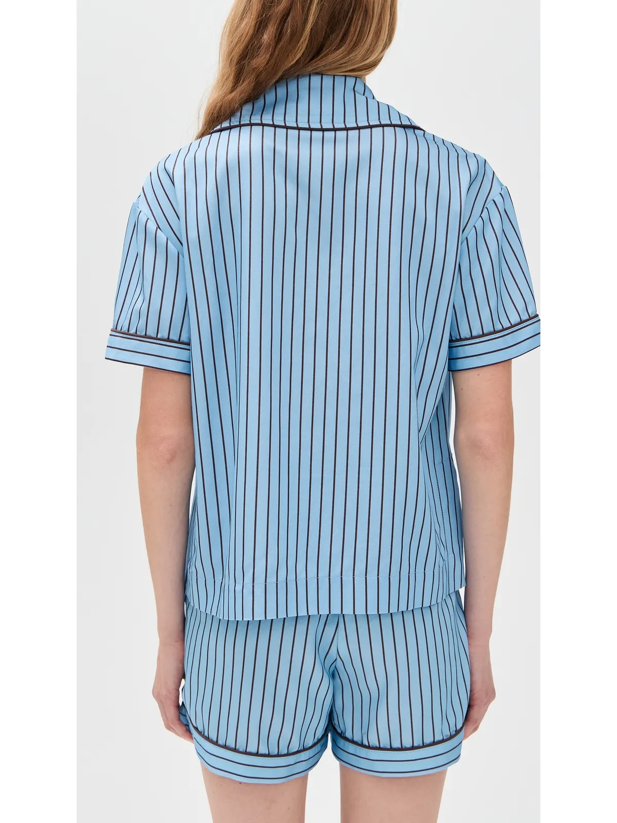 Hommey ショートスリーブスリープシャツ Ice Chocolate Stripes - 画像3
