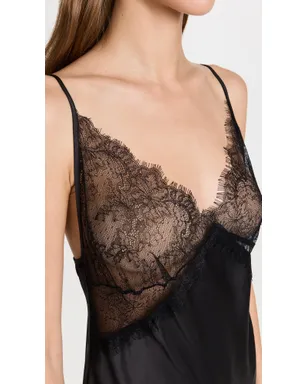 HONEYDEW 織りとレースのシミーズ ブラック - サムネイル6