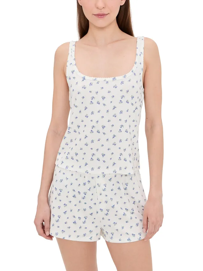 HONEYDEW HONEYDEW Blissful Tank Shortie Set Ivory Ditsyの商品画像