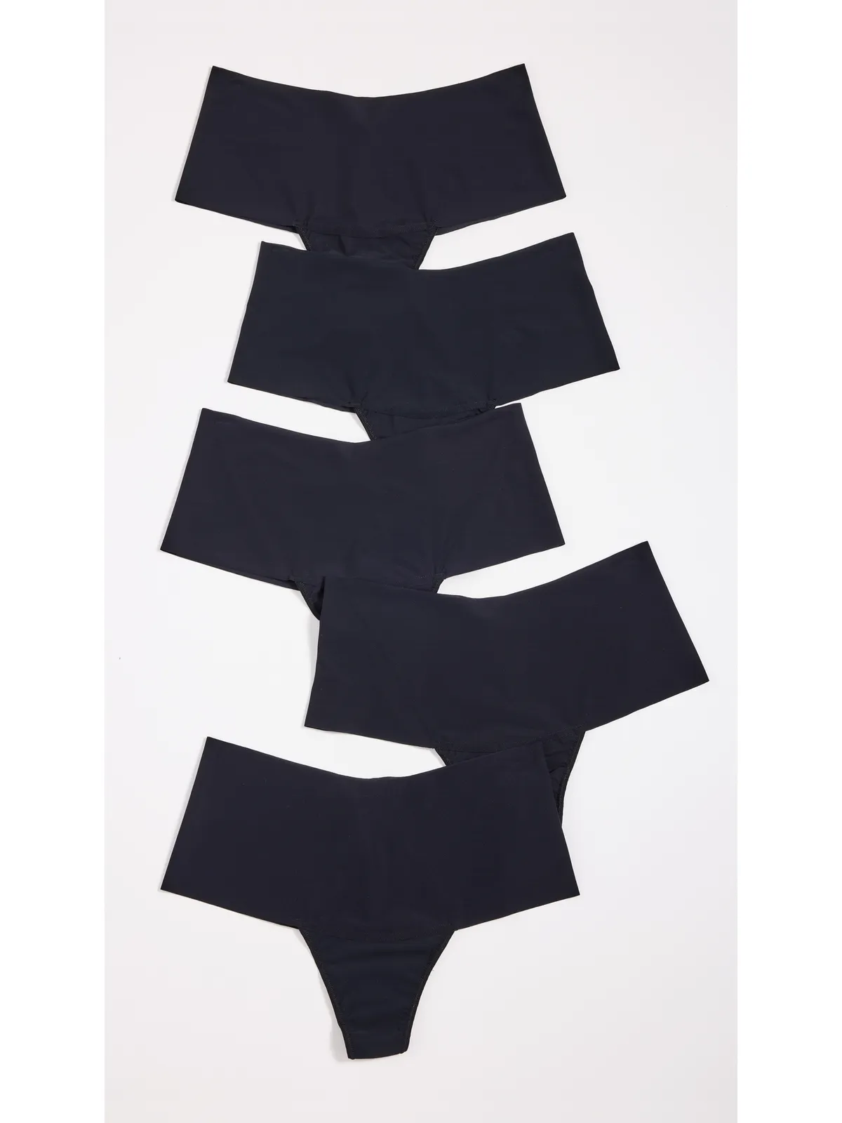 Hanky Panky Breathe High Rise Thong 5 Pack Black - 画像2