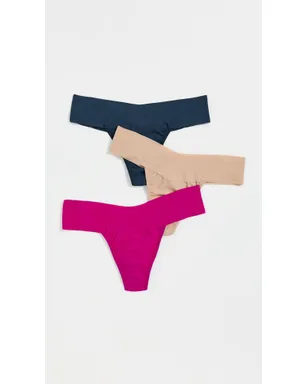 Hanky Panky ナチュラルライズ Tバックパンティ 3枚組 マルチカラー - サムネイル2