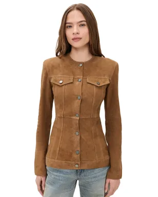 HAIKURE Temple Suede Jacket - サムネイル1