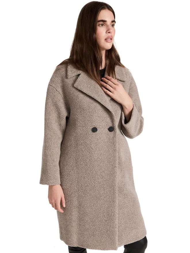 Harris Wharf London Harris Wharf London ドロップショルダー ブークレ コート タウペの商品画像
