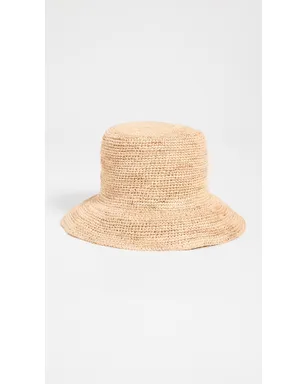 Hat Attack シックなかぎ編みストローハット バケットハット - サムネイル2