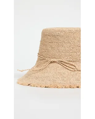 Hat Attack 収納可能なラフィアのバケットハット - サムネイル4