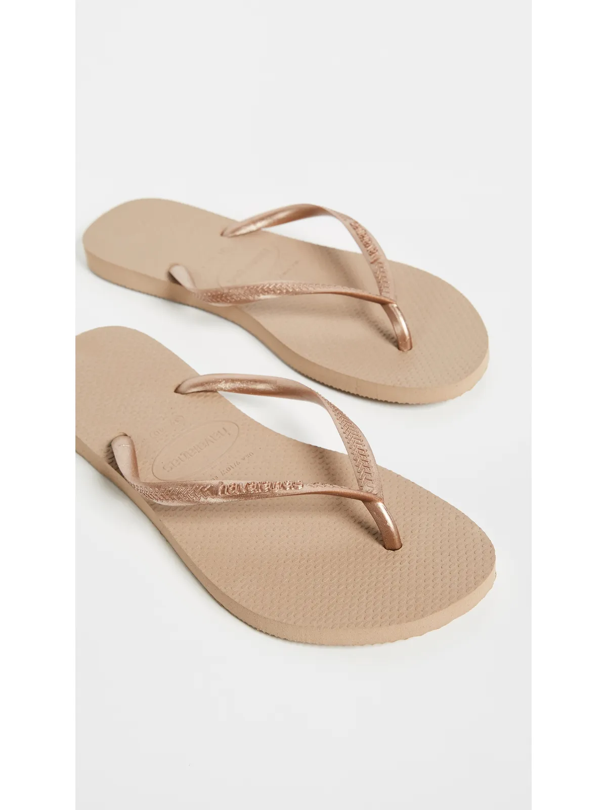 Havaianas スリムフリップフロップ ローズゴールド - 画像2