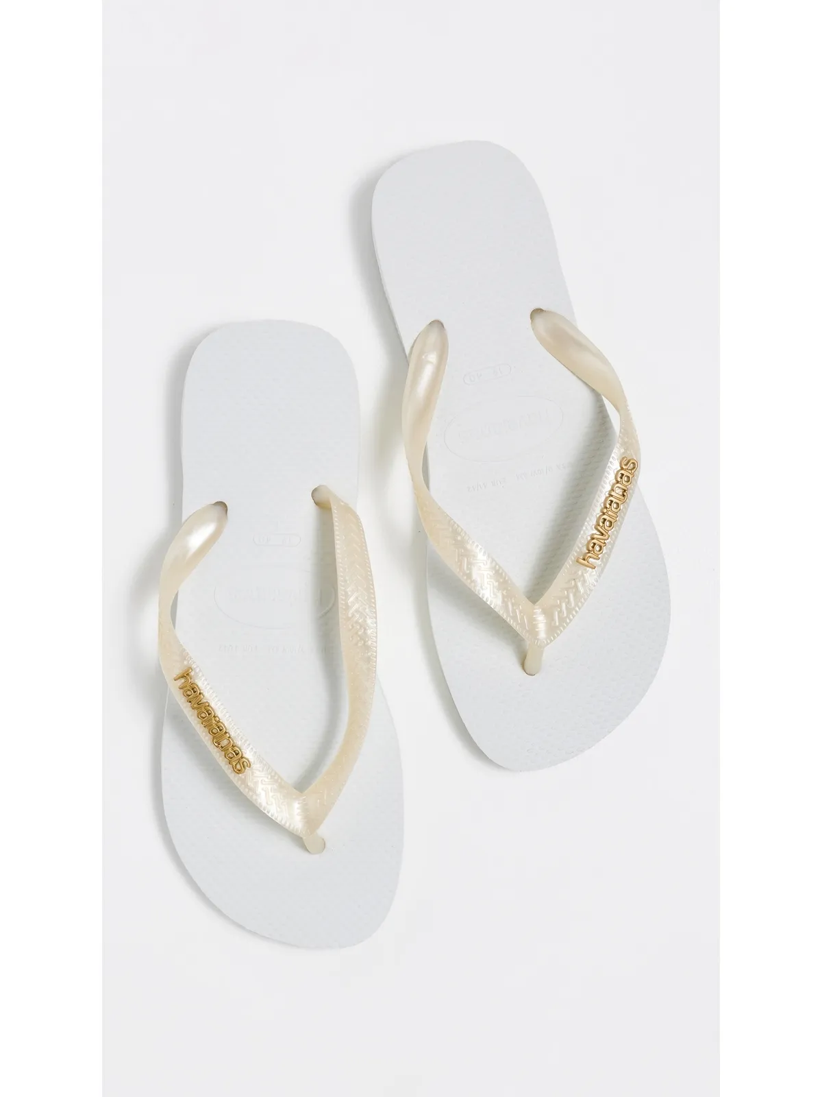 Havaianas トップ ロゴ メタリック サンダル ホワイト - 画像5