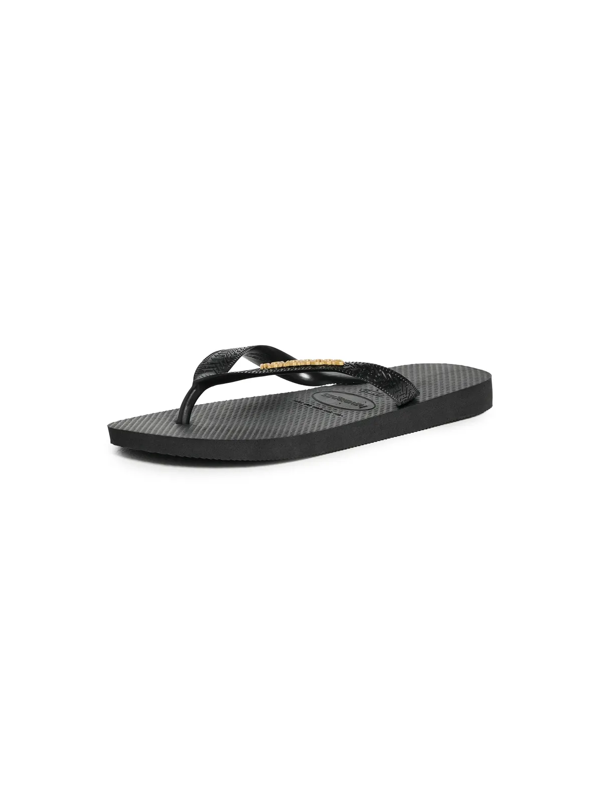 Havaianas トップ ロゴ サンダル ブラック/ブラック - 画像1