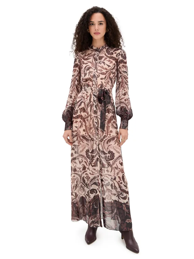 HEMANT AND NANDITA Hemant and Nandita シャツドレス ベルト付き・スリップ付き エッグシェルの商品画像