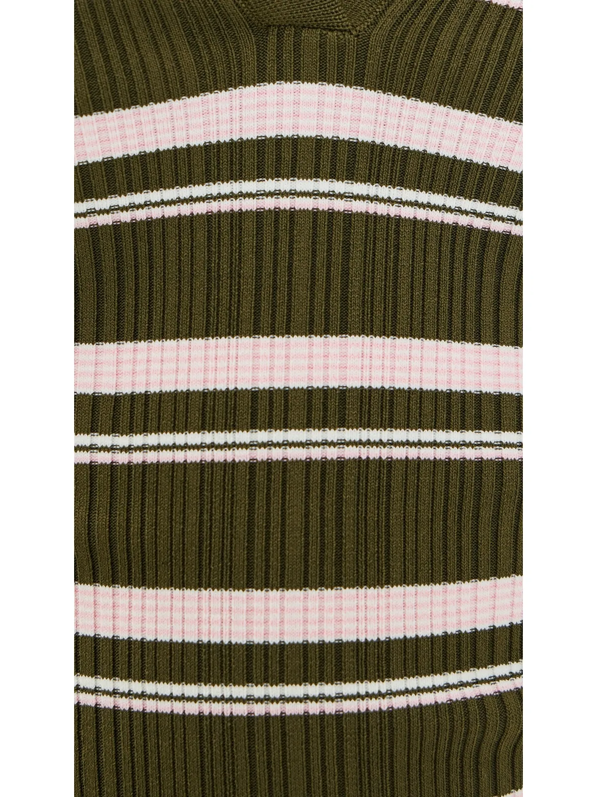 HEVRON デイジーストライプ ポロシャツ オリーブストライプ - 画像6